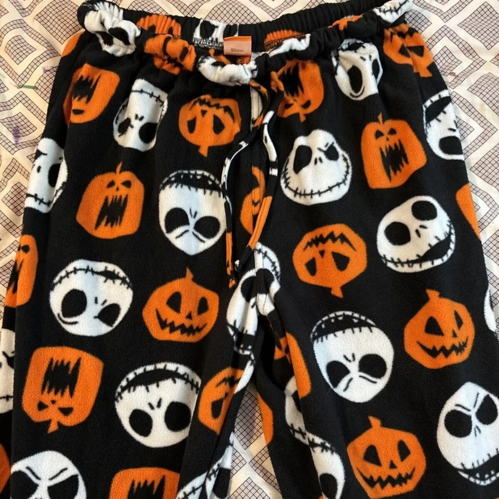 Nightmare Before Christmas Fleece Womens Pajama Pants Sleepwear Halloween Large